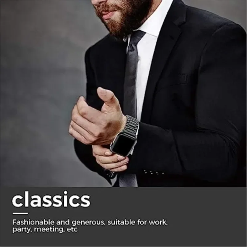 Bracelet en acier inoxydable de montre Apple 44mm/45mm 38-42-40-41mm – Image 4