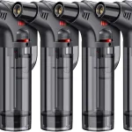 Briquet torche, briquet à flamme à jet rechargeable au gaz butane