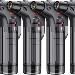 Briquet torche, briquet à flamme à jet rechargeable au gaz butane