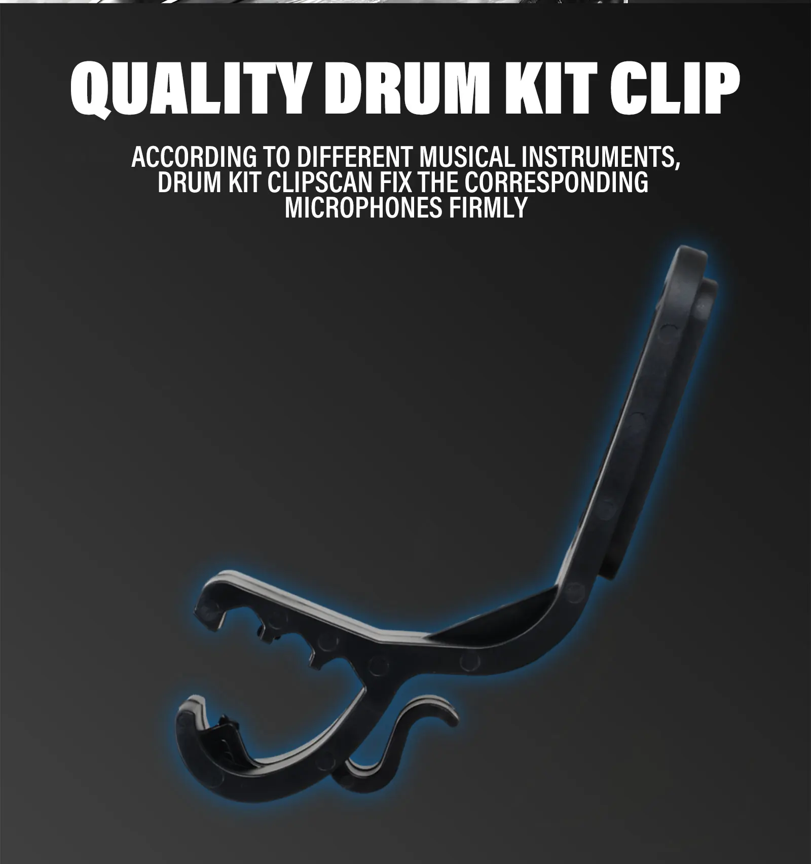 Microphone à tambour filaire série petite batterie militaire, cardioïde, avec bras – Image 4