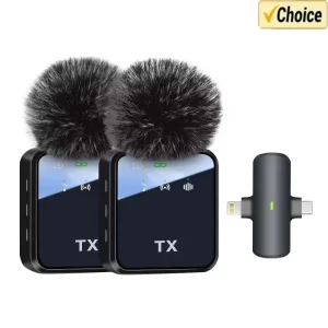 Mini Microphone 3 en 1 pour iPhone/Android, sans fil, transmission 328 pieds