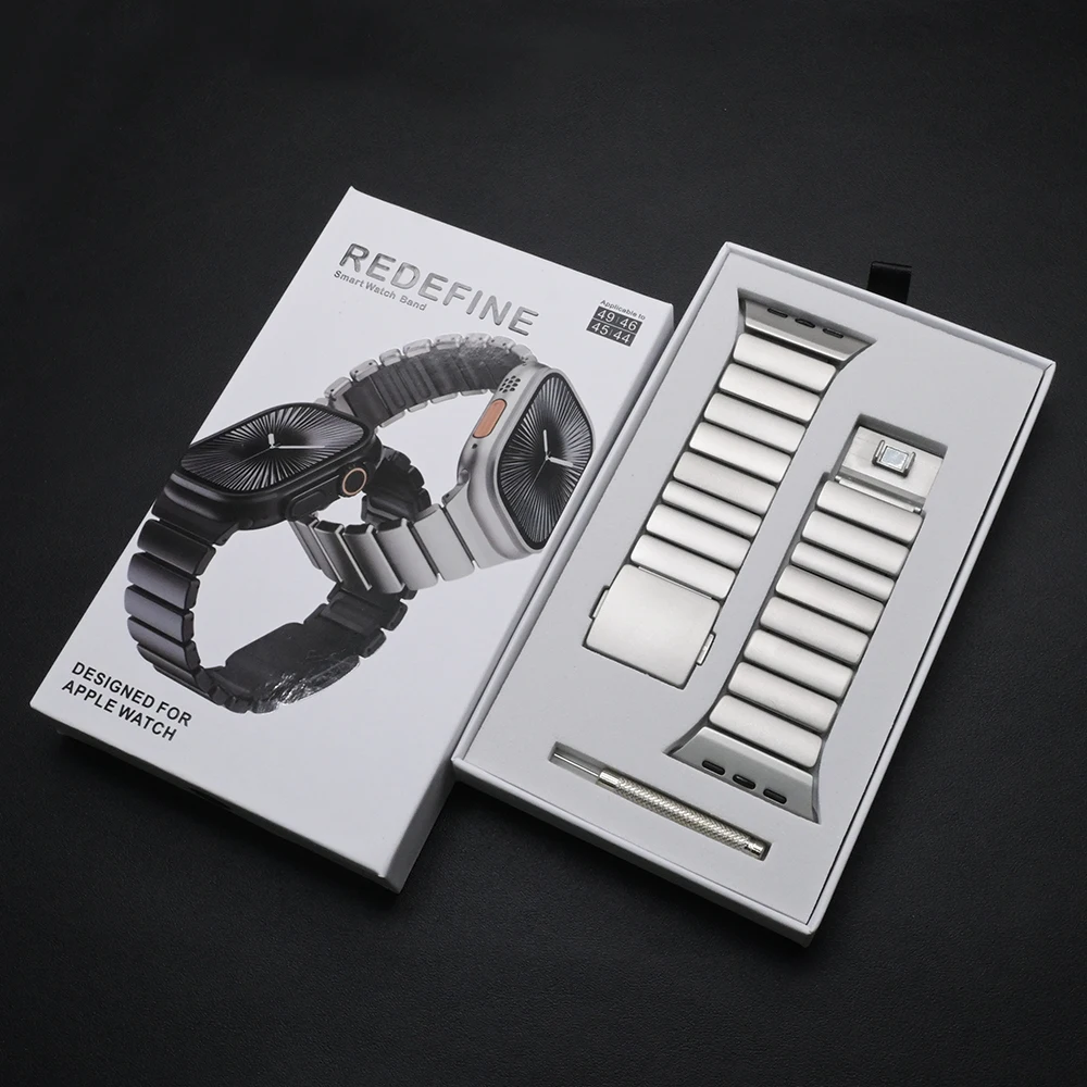 Bracelet en caoutchouc fluoré titane Apple Watch Ultra 3 2 49mm 46mm 45 44mm – Image 6