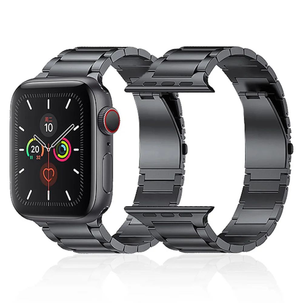 Bracelet en acier inoxydable de montre Apple 44mm/45mm 38-42-40-41mm