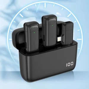 Microphone Lavalier sans fil + Étui de chargement