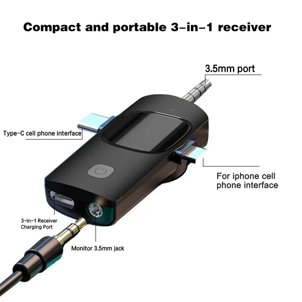 Basix professionnel 4in1 Microphone Lavalier sans fil 3.5mm – Image 5